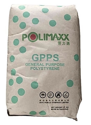 Food Contact GPPS Plastic Material Easy Flow Transparent Heat Resistant Grade